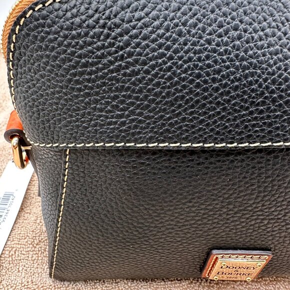 Dooney Bourke Pebble Grain Black Crossbody Bag Adjustable Strap Gold Hardware - Picture 10 of 16